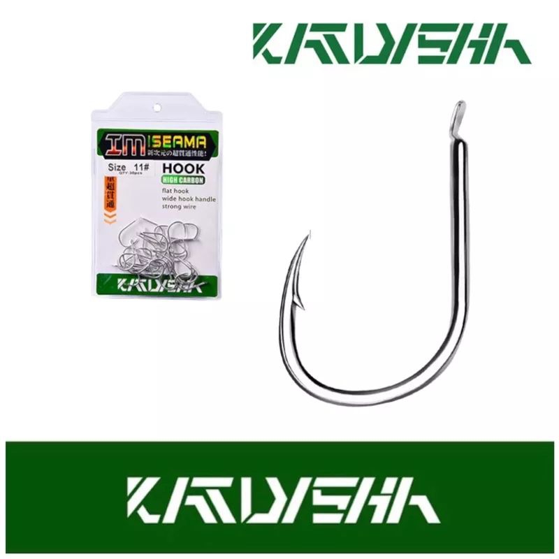 Katyusha hook 30pcs iseama flat kail asist kail jigging High carbon hok putih tahan karat kuat hoks iseama kail metal jig