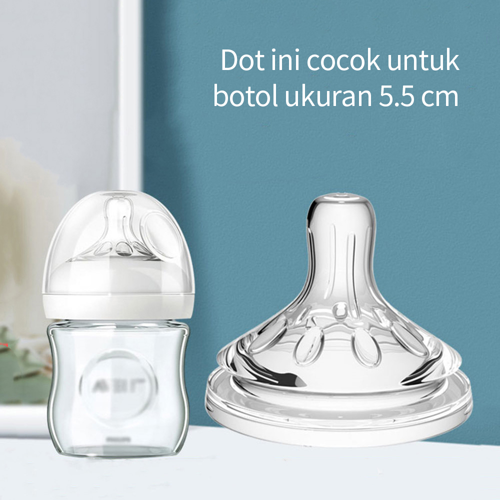 Dot Nipple bayi BPA FREE Dot Botol Susu Empeng Bayi Silikon