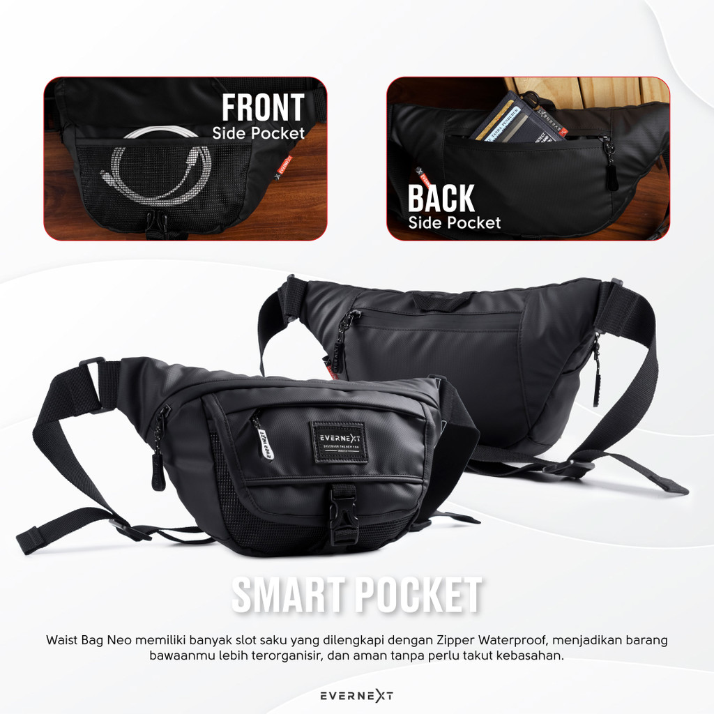 Waist Bag Waterproof Tas Selempang Pria Kasual Sling Bag WaistBag Selempang Pria Wanita Waterproof