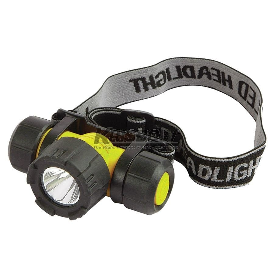 LAMPU LED SENTER KEPALA KRISBOW HEADLIGHT 150LM,3XAAA KW10108189