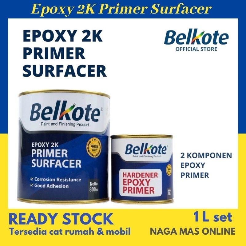 BELKOTE EPOXY 2K PRIMER SURFACER 1LTR GREY/ EPOXY PRIMER SURFACER ABU ABU