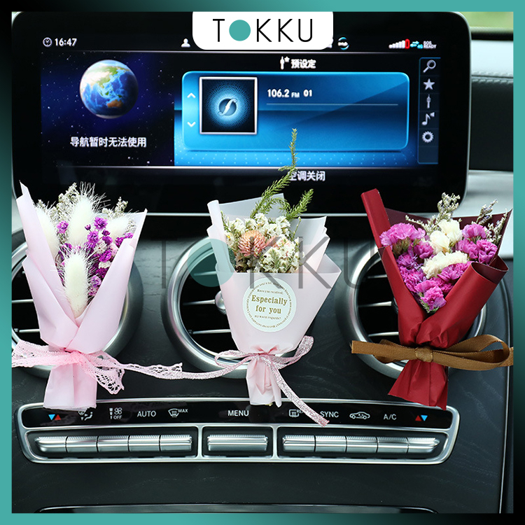 TOKKU Aksesoris Interior Mobil Colok di AC bentuk Bunga Mini / Kado dan Hadiah / Souvenir Unik Model Terbaru