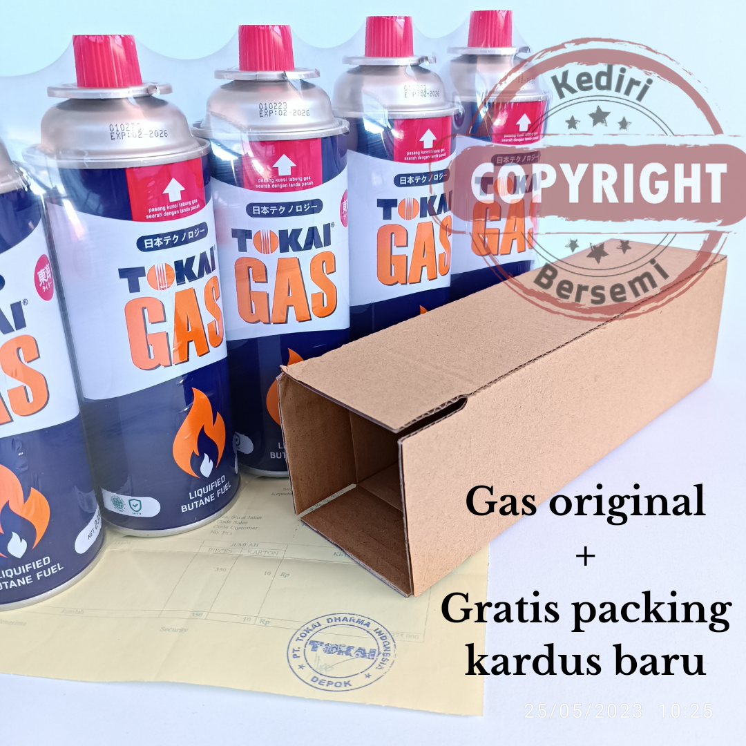 gas portable 235 gram, gas kaleng kompor camping,gas portabel  merk tokai bukan hicook