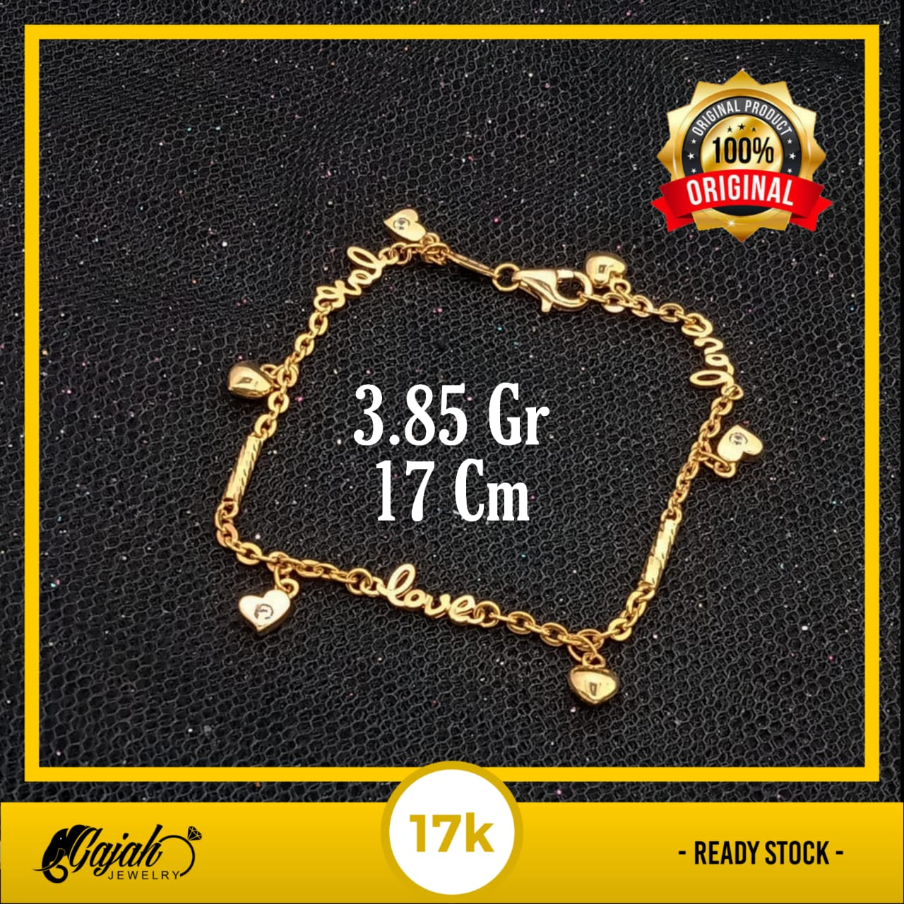 Gelang Emas 17K - 3.85 Gr Kadar 750 - 5092