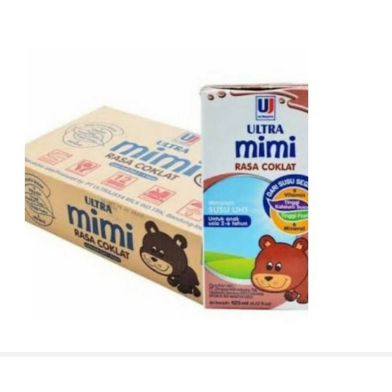 

Susu UHT Ultra Mimi kids Steril Rasa coklat 1 karton 40 X 125 ml