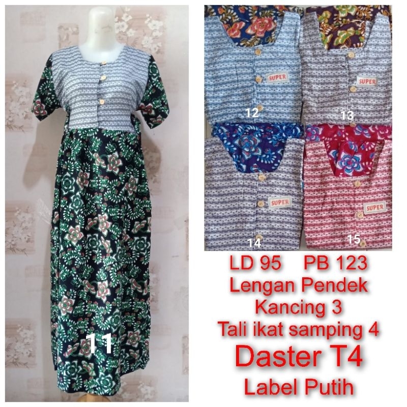 Daster Kencana Ungu T4 LD 95cm Label Putih