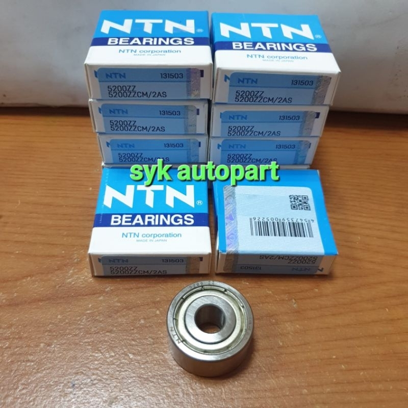 BEARING 5200 ZZ NTN TUTUP BESI DIMENSI 10x30x14.3MM5200ZZ NTN