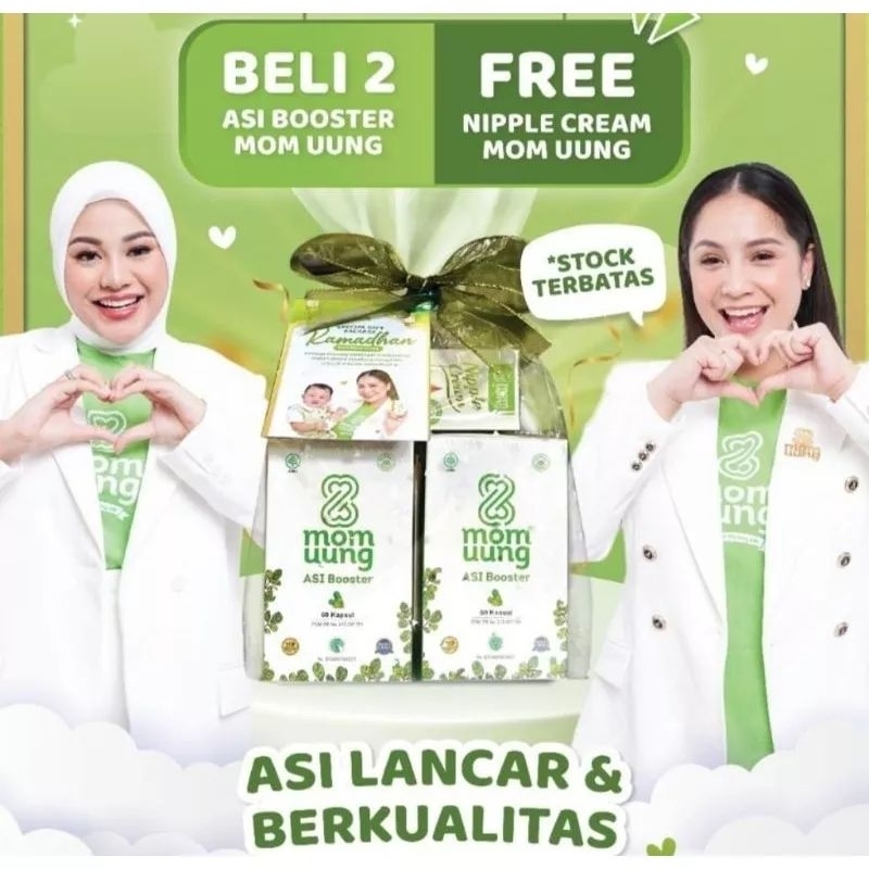Suplemen Pelancar Asi Booster Mom Uung 60 &amp; 30 Kapsul Untuk Ibu Menyusui Busui Original Halal By Lidya Mom And Baby