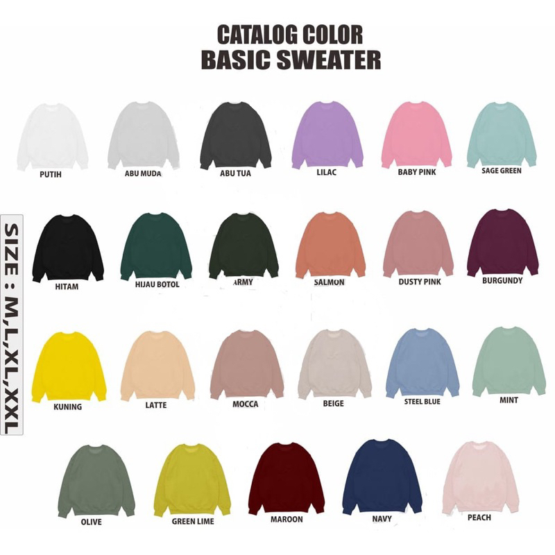 Sweater crewneck pria wanita (Stand up)