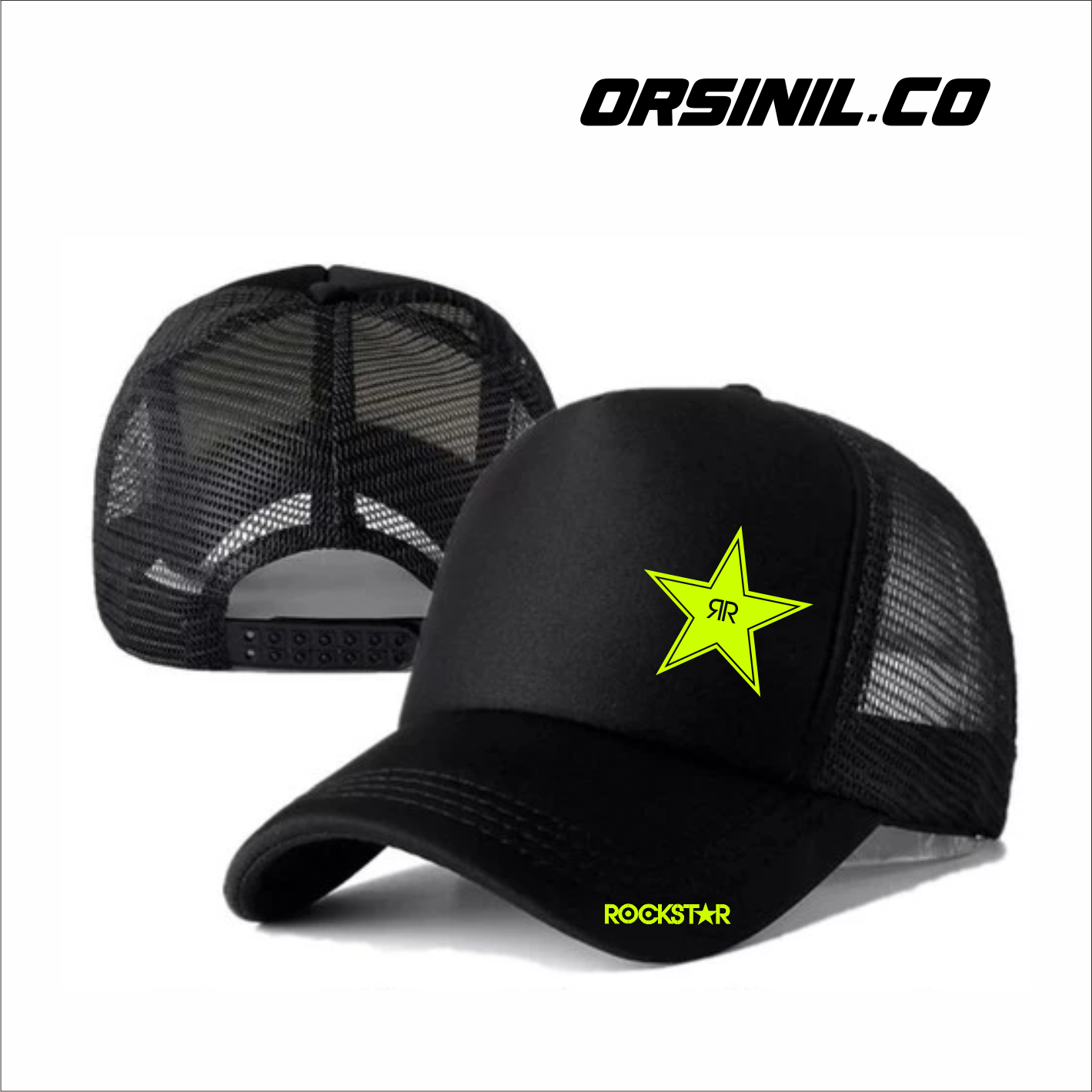 Topi Jaring Trucker Racing Rockstar