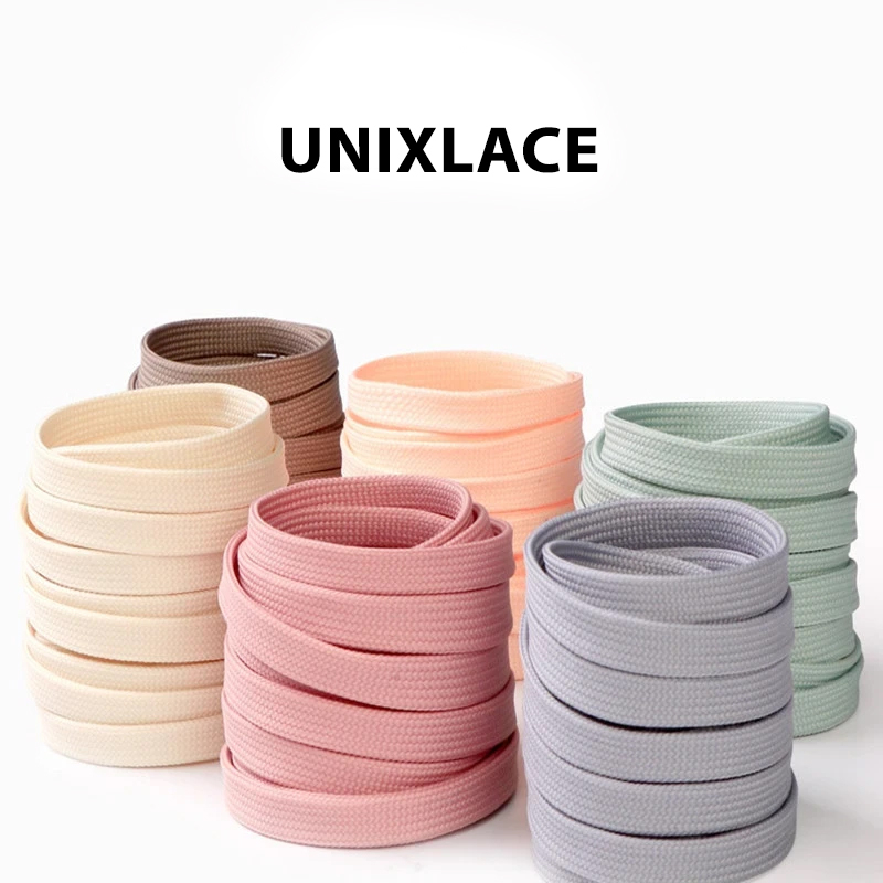 Tali Sepatu Premium UNIXLACE Double Layer | Flat Shoelace | Light Grey