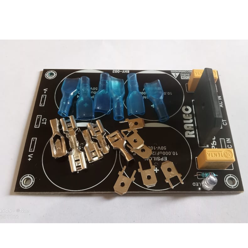 PSU Class AB isi 4 elco + komponen dan skun untuk supply power amplifier (tanpa elco)