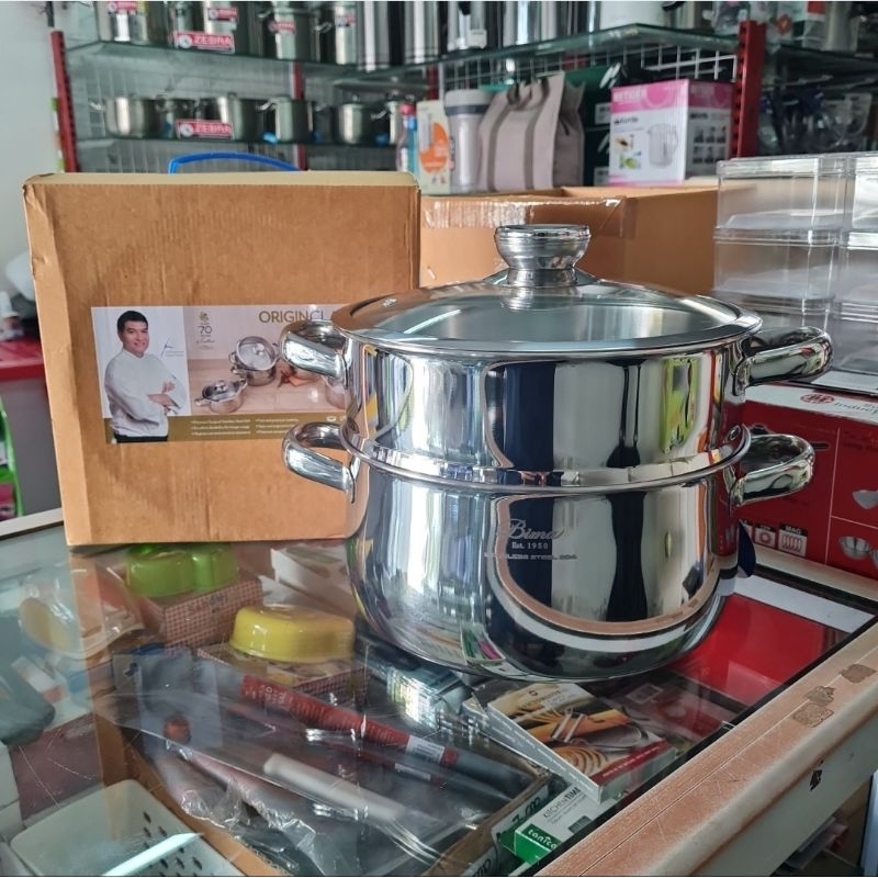 B2001524 Steamer Bima Origin Classic D24cm W/Glass Lid, SUS 304