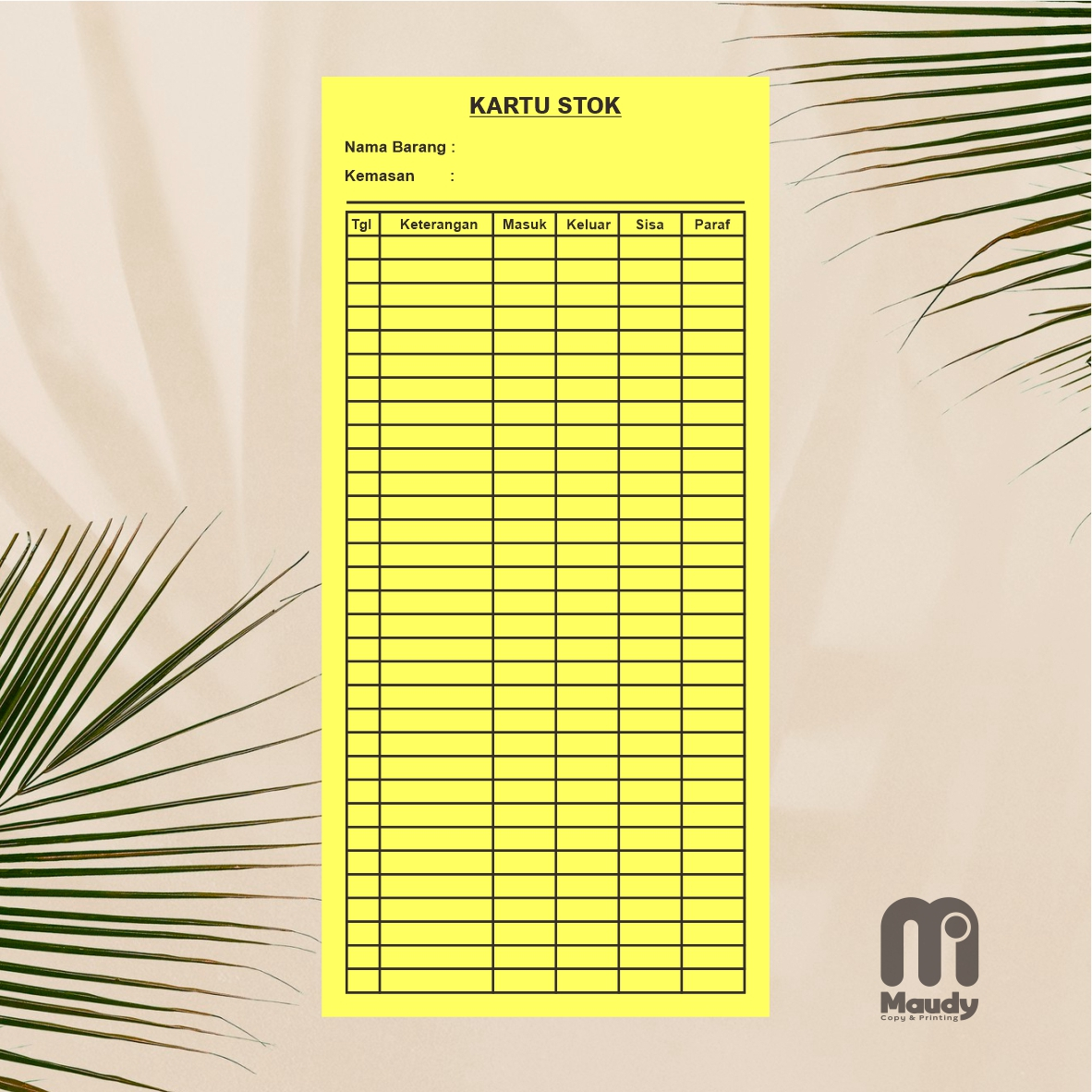 

Kartu stok barang/ kartu persediaan barang/ kartu absen/ kartu iuran