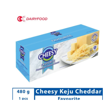 

Cheesy Favourite Cheddar Cheese Keju Cheddar Olahan 500gr