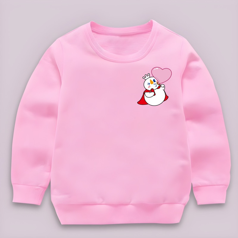 Sweater anak cewek cowok LOVE SNOW hoodie anak 2-10 tahun