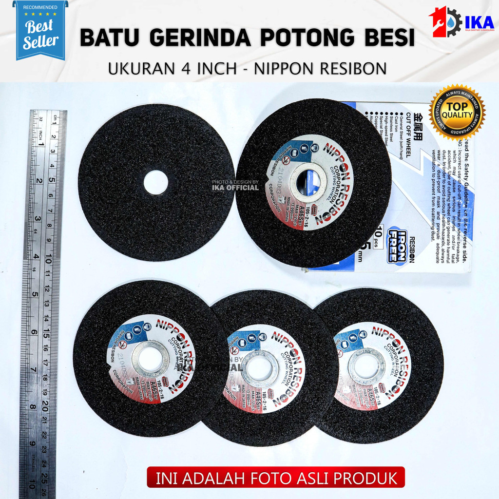 Batu gerinda potong Nippon Resibon 4&quot;x2 Batu Potong Besi 4&quot; NIPPON RESIBON Gerinda Gurinda - Cutting Wheel