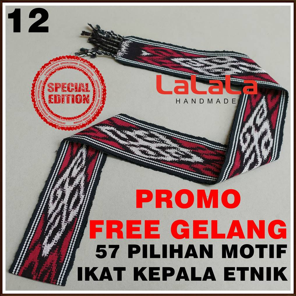 𝗕𝗜𝗚 𝗦𝗔𝗟𝗘 TERLENGKAP!!! Ikat Kepala Tenun Etnik Motif Toraja Kalimantan Dayak