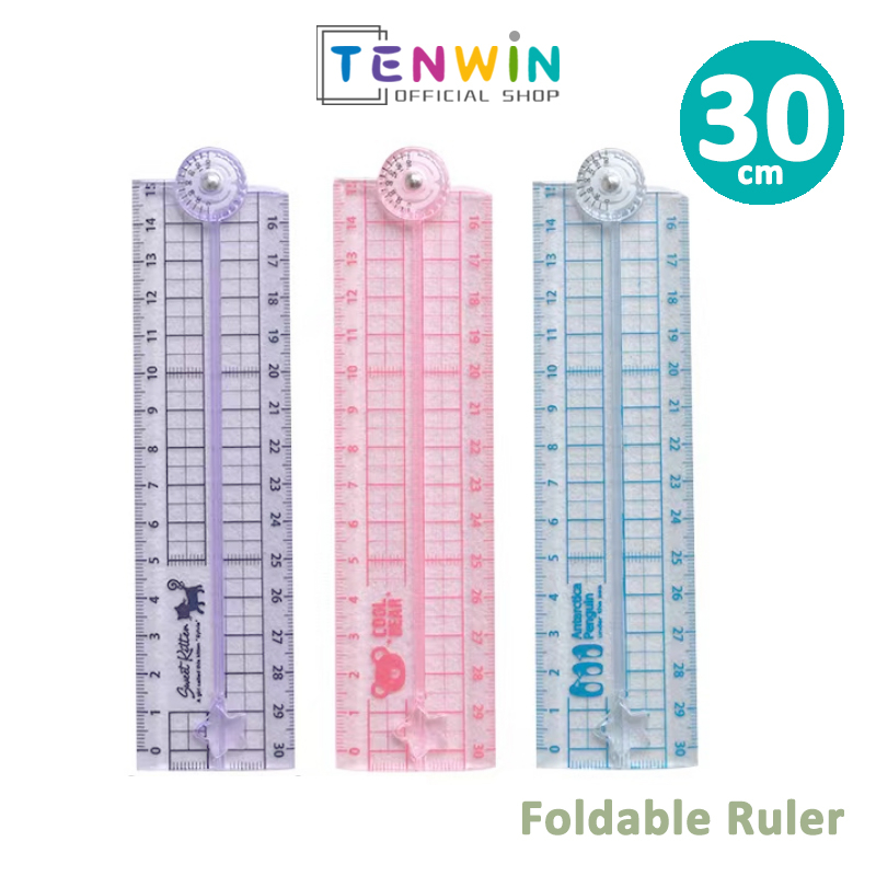 

Foldable Ruler / Penggaris Transparan 30cm Dapat Dilipat Tidak Mudah Patah-Tenwin