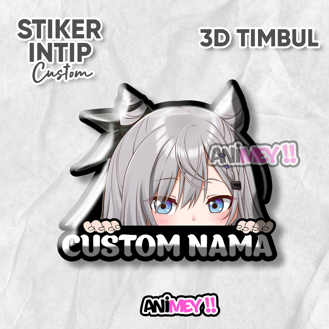 

Stiker Emblem 3D Timbul Custom Tulisan / Stiker Anime Resin