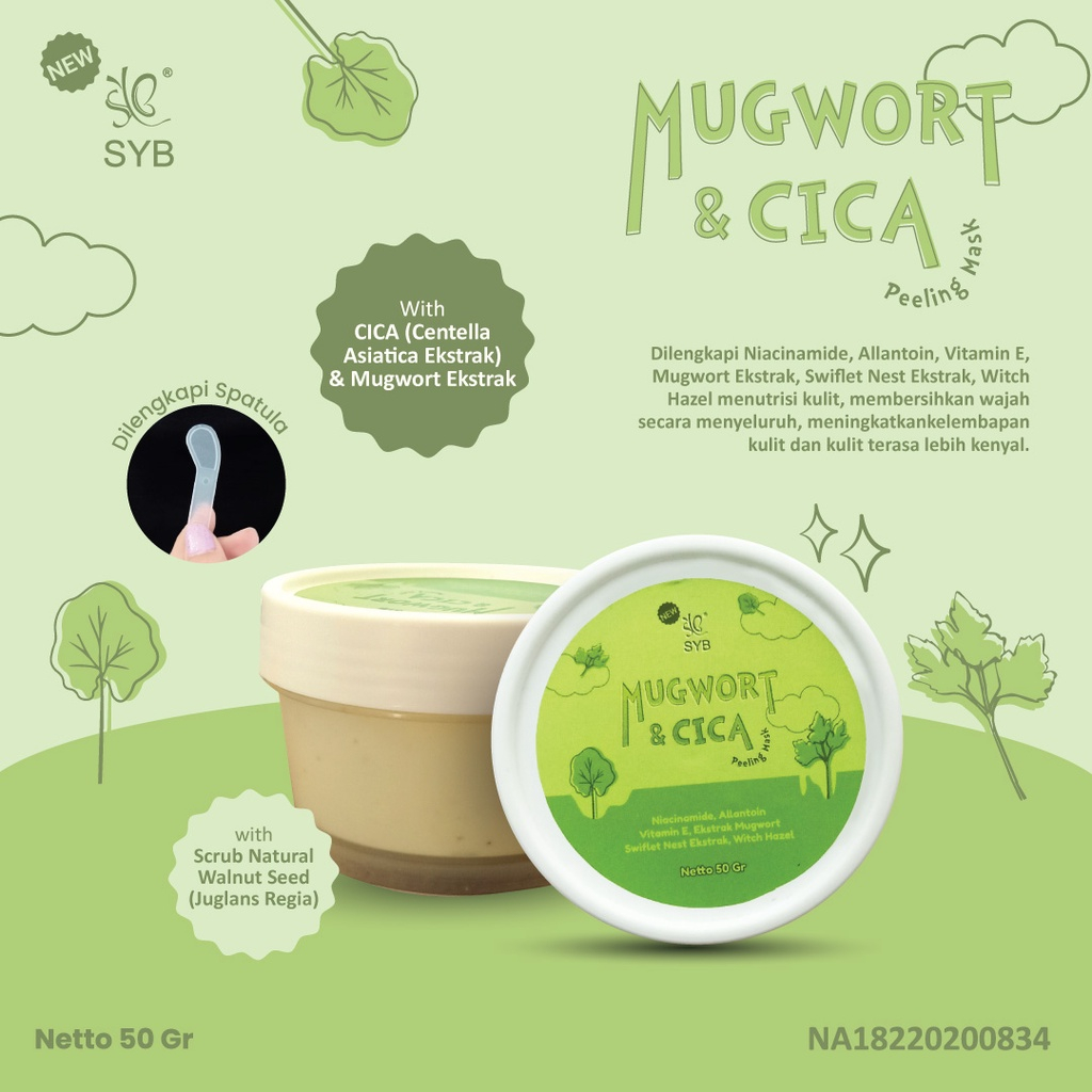 QEILA - SYB Cica Peeling Mask 50gr | Mugwort &amp; DNA Salmon