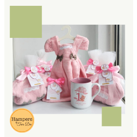 AJ Package - Dress Towel- Mug dalam warna- BABY HAMPERS Gift Kado Bayi Souvenir Custom Aqiqah Box