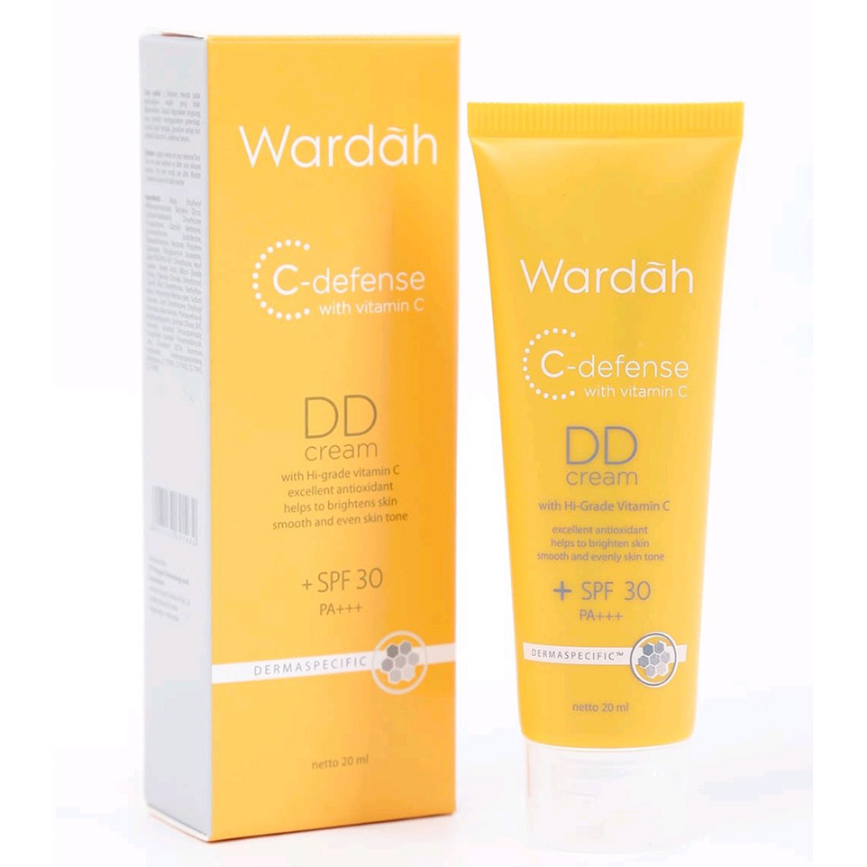 Wardah C-Defense DD Cream 20 ml - Alas Bedak untuk Mencerahkan dan Meratakan Warna Kulit