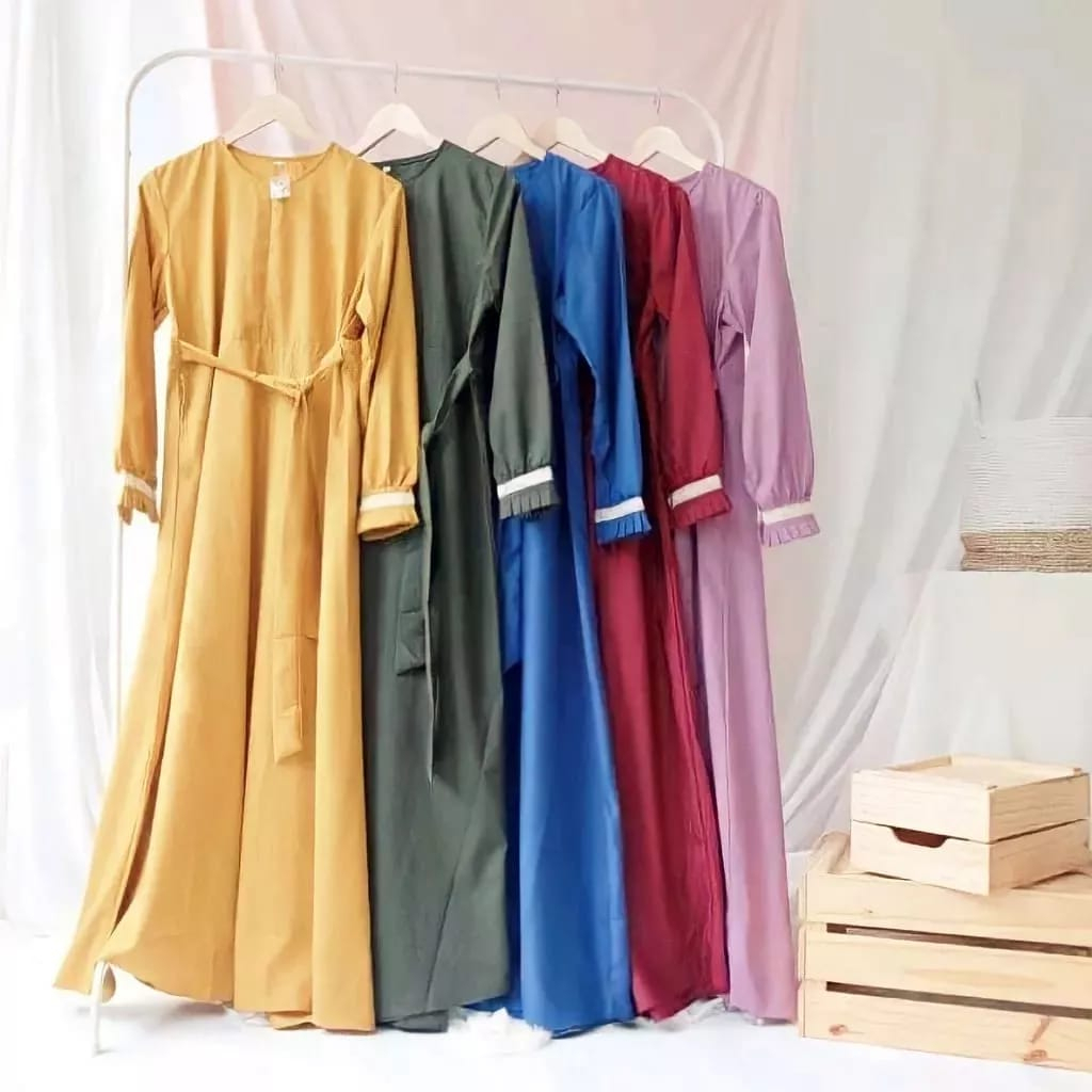 COD Gamis Katun Polos Toyobo Ori Premium Busui Jumbo Murah Terbaru Kekinian