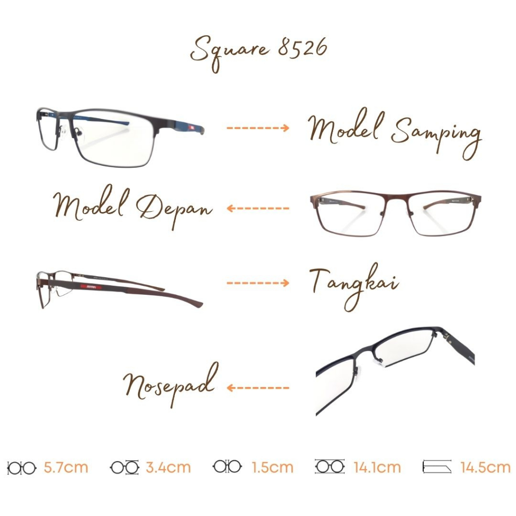 PAKET FRAME LENSA KACAMATA TYPE 8526