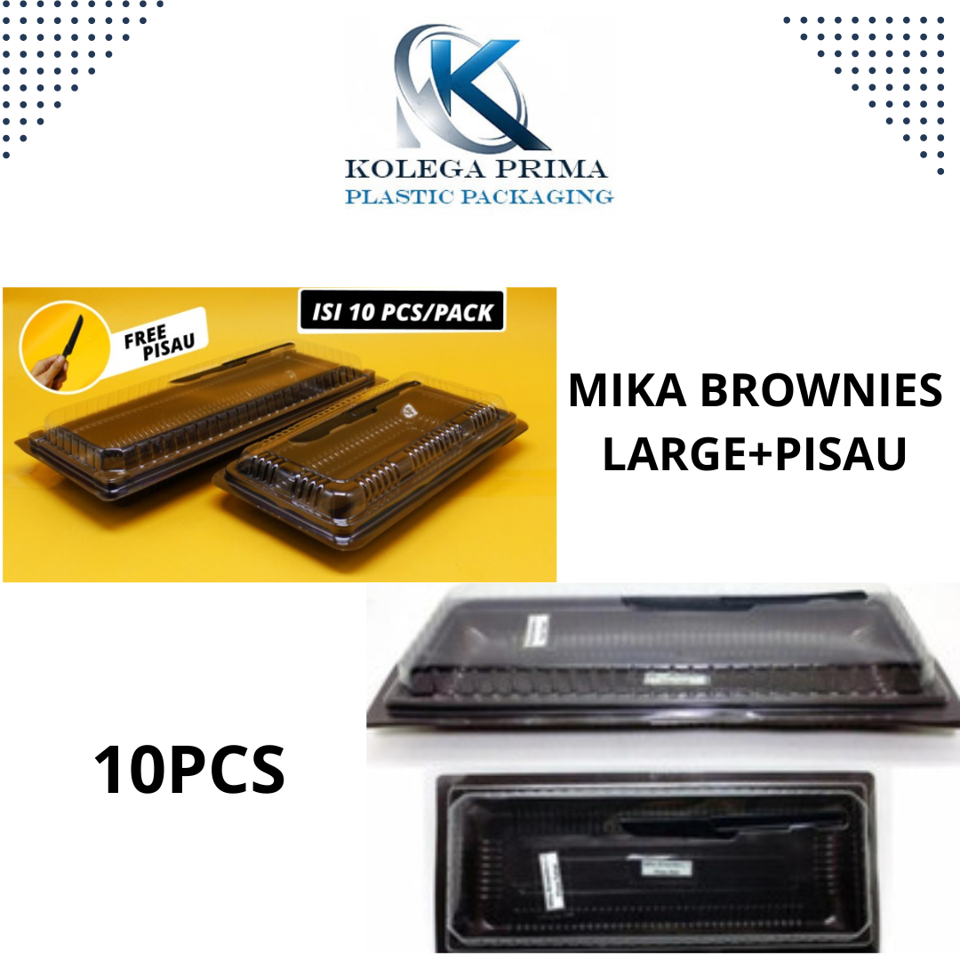 MIKA BROWNIES LARGE + PISAU/ MIKA BROWNIES MURAH ISI 10PCS