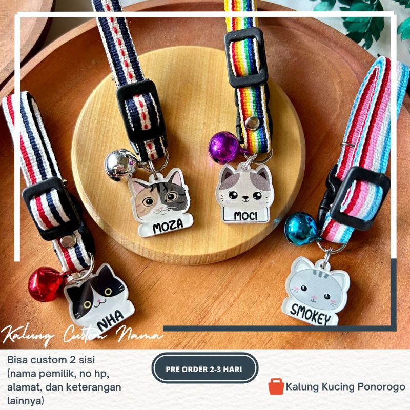 KALUNG KUCING ANJING KELINCI CUSTOM NAMA
