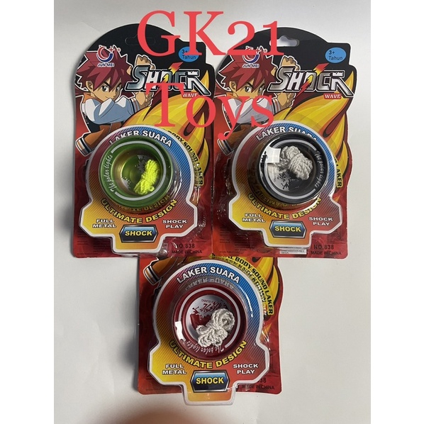 KLC MAINAN YOYO SHOCK BESI 1 BEARING 3 BEARING CHROME METALIK 818G / YOYO KEKINIAN WARNA UV PERPADUAN 2 WARNA 818G UV / YOYO SERI NAGA 828N / YOYO LAKER SUARA FULL METAL / YOYO BAKPAO METALIK CHROME UV