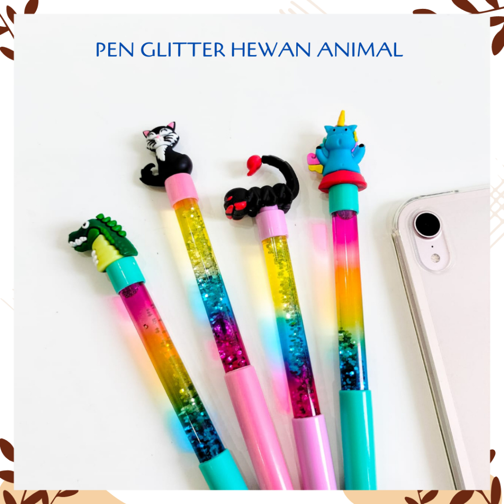 

PEN GLITTER HEWAN ANIMAL LUCU GEL PEN KARAKTER UNIK MURAH PULPEN PENA BOLPEN