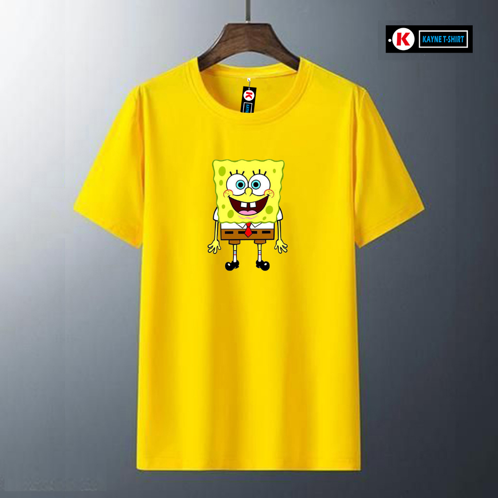 KAOS PRIA 048 NEW SPONGEBOB KAOS DISTRO PRIA MURAH KAOS GROSIR PRIA DEWASA