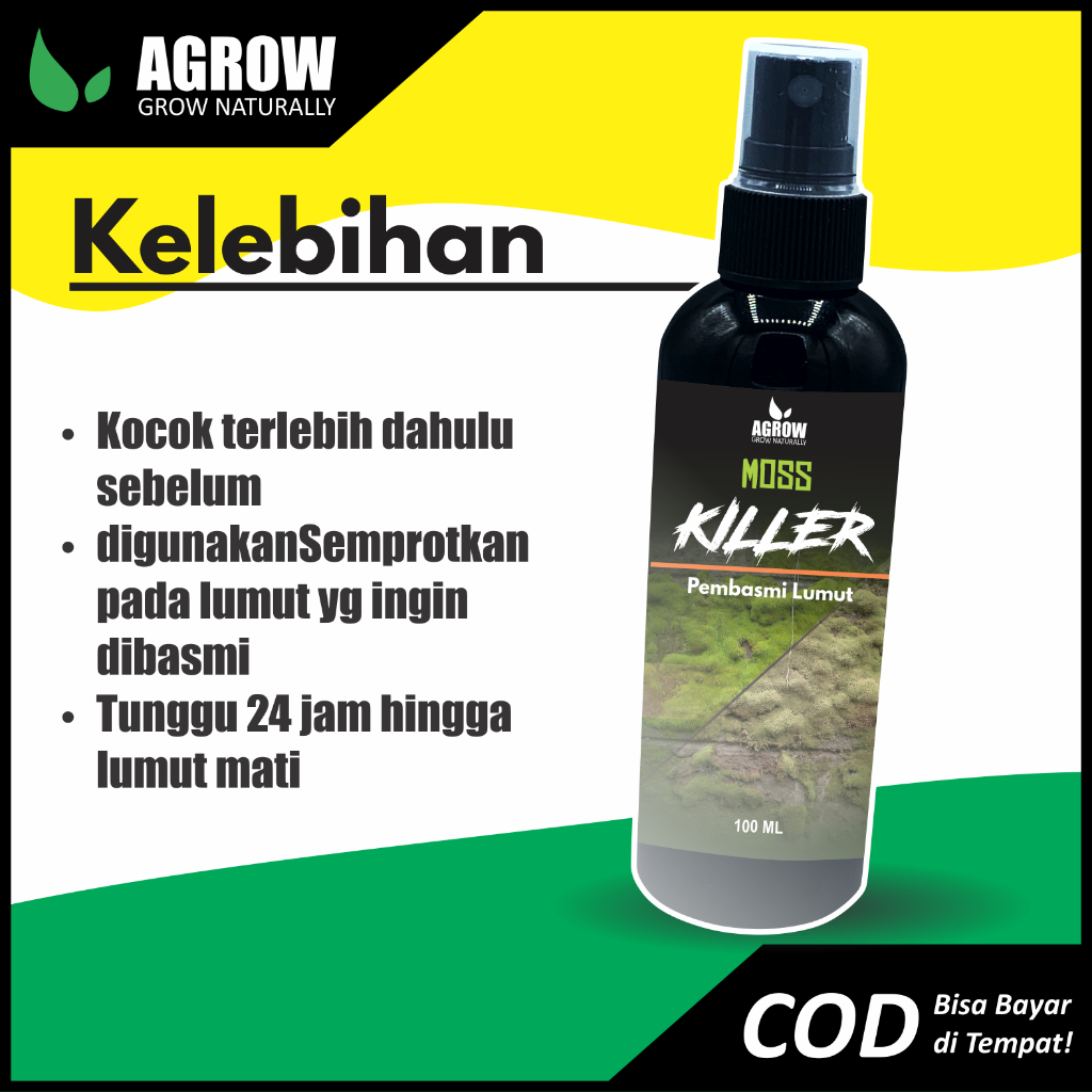 Racun Lumut Pembasmi Lumut dan Jamur Anti Lumut Moss Killer Siap Pakai By Agrow