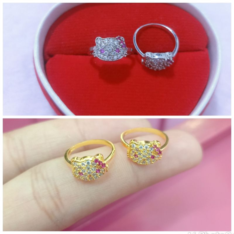 CINCIN ANAK HELLO KITTY PERAK 925 LAPIS MAS