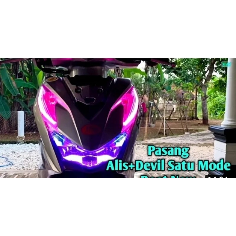 sepaket lampu alis beat deluxe