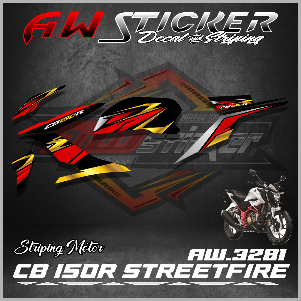 Striping CB 150R Streetfire V3 2018-2020 Sticker CB 150R aw-3281