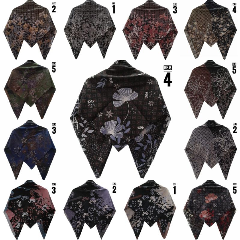 Hijab Motif Segiempat BLACK EDITION Azara Laser Cut BE 2