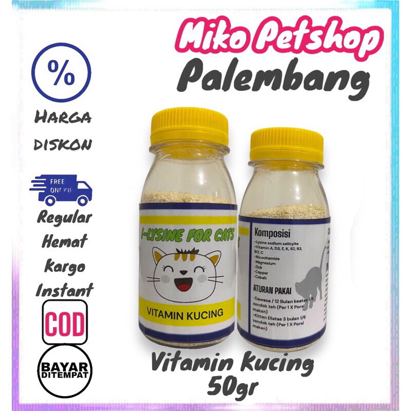 Vitamin Kucing I-Lysine For Cat 50g