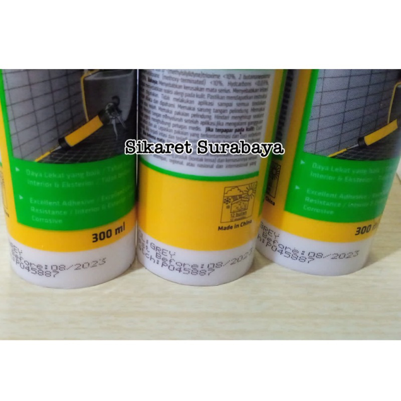 Lem Sealent Silicone SIKASIL 111 White and Grey 300ml