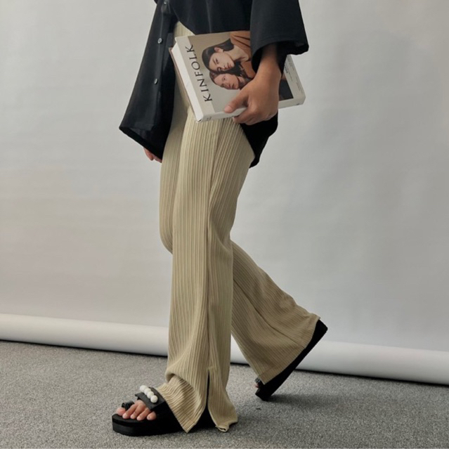 RADEYA - Leggy Flare Pants Celana Cutbray Highwaist