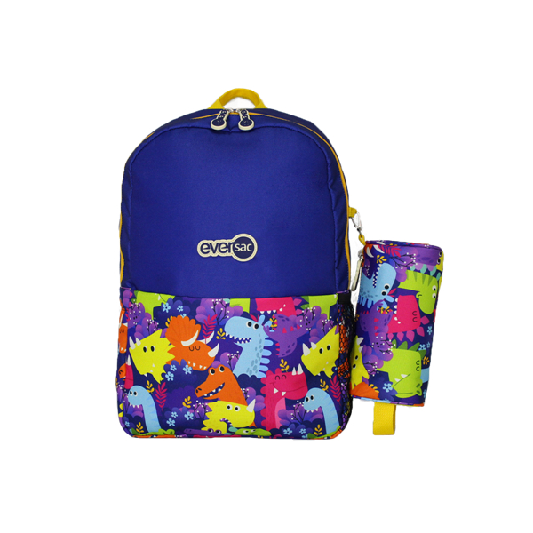 Gramedia Bogor - Tas Anak - Backpack Eversac Kinder A Blue Saurus