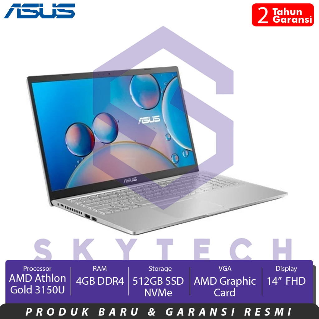 LAPTOP ASUS VIVOBOOK M415DAO FHD123 AMD ATHLON GOLD 3150U RAM 4GB SSD 512GB FREE WINDOWS 11 OHS 2021