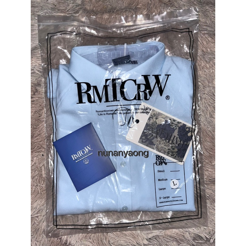 Romantic Crown Woozi Raglan Slit Shirt Blue Sky