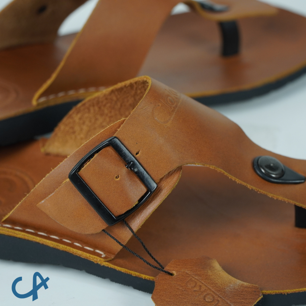 Sandal Pria Jepit Kulit Asli Casual Santai Sendal Cowok Leather Cow Full Flipflops - Cloka Haller