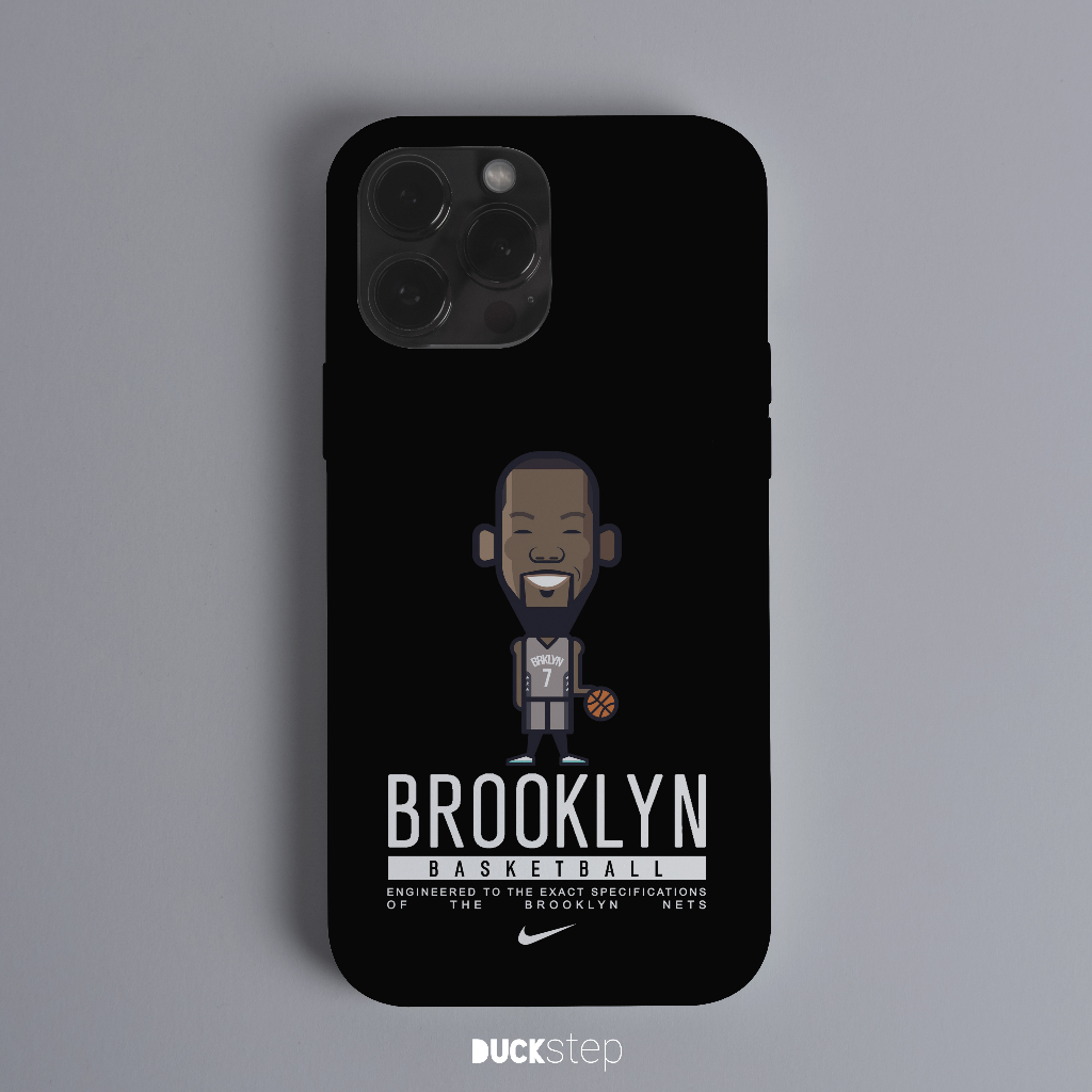 Duckstep Case NBA Kevin Durant Brooklyn Nets Iphone Samsung Oppo Vivo Hardcase Softcase Glass Case P
