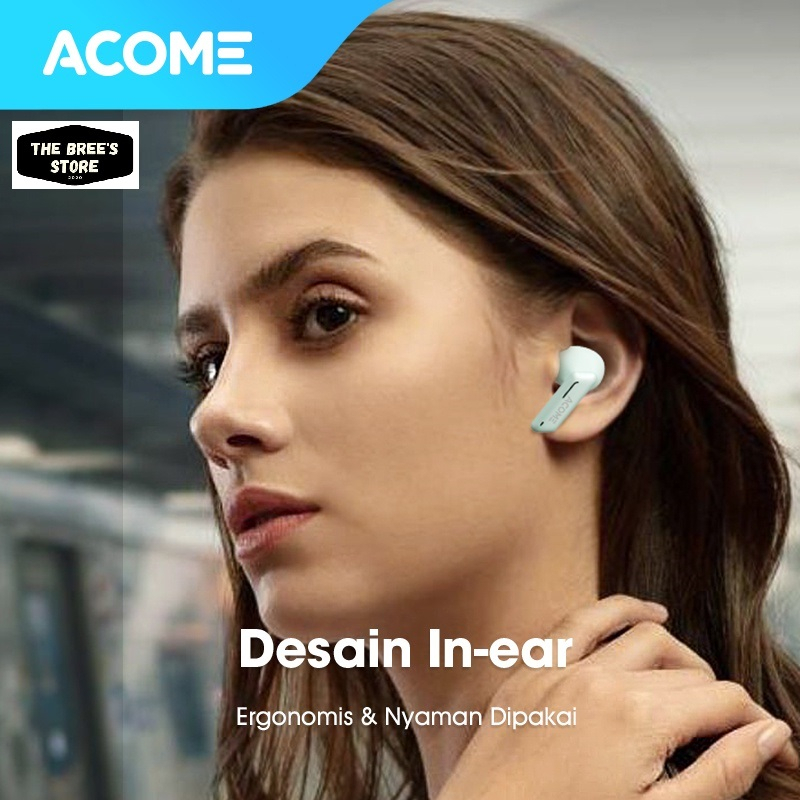 Acome True Wireless Earbuds Headset Bluetooth 5.3 TWS LED Garansi Resmi 1 Tahun Airdots T6