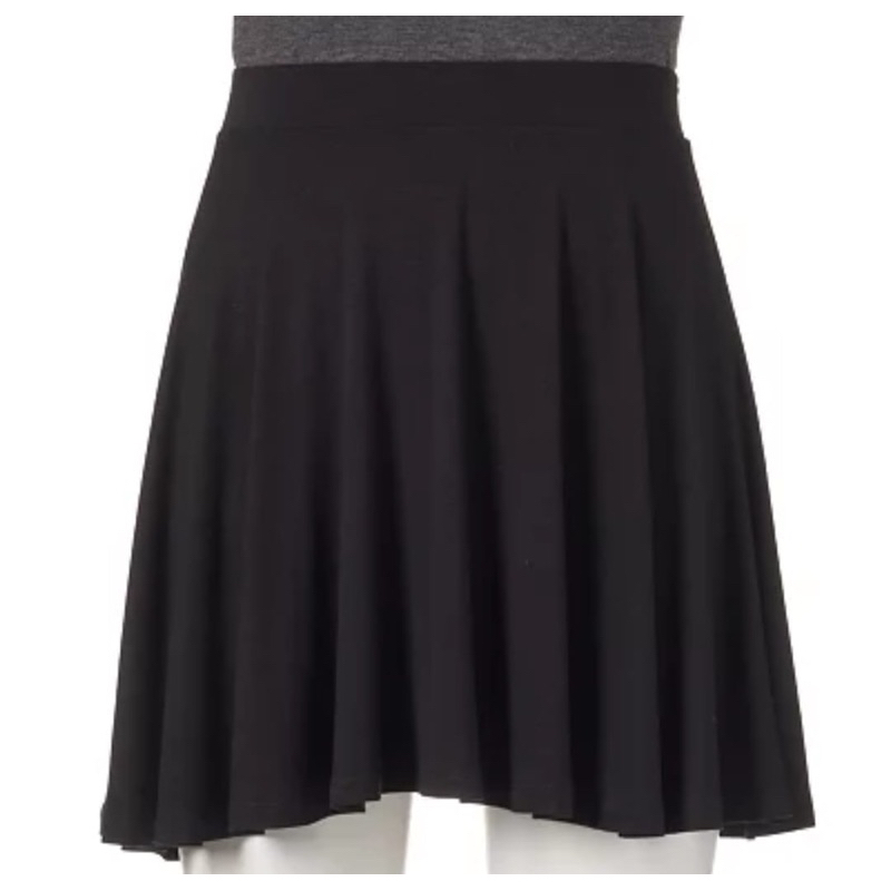 Rok Pendek Wanita Hitam Skater Skirt