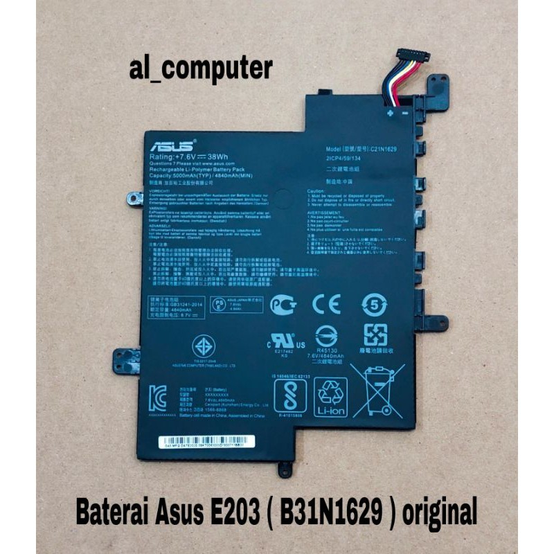 BATERAI ORIGINAL E203 E203N E203MA E203NA E203NAH E12 C21N1629